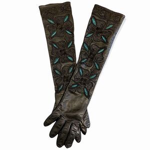 ❤️SOLD❤️STUNNING Long Opera ETRO Leather Gloves.                |Size: 7 1/2|
